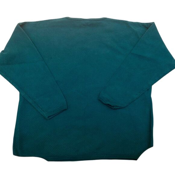 Vintage Winter Teddy Sweatshirt M/L Green Pullover Bears X-mas Tompkins Avenue - Picture 6 of 14